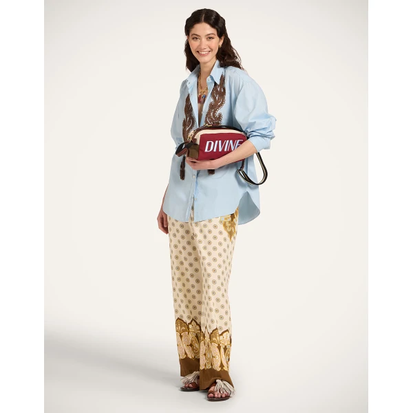 La DoubleJ Better Than Your Boyfriend's Shirt in Solid Light Blue - Tops - Milanese Maximalist Fashion at Luxury Shoes 