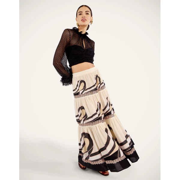 La DoubleJ Big Skirt in Ambrosia Placée Pale Pink - Skirts - Milanese Maximalist Fashion at Luxury Shoes 
