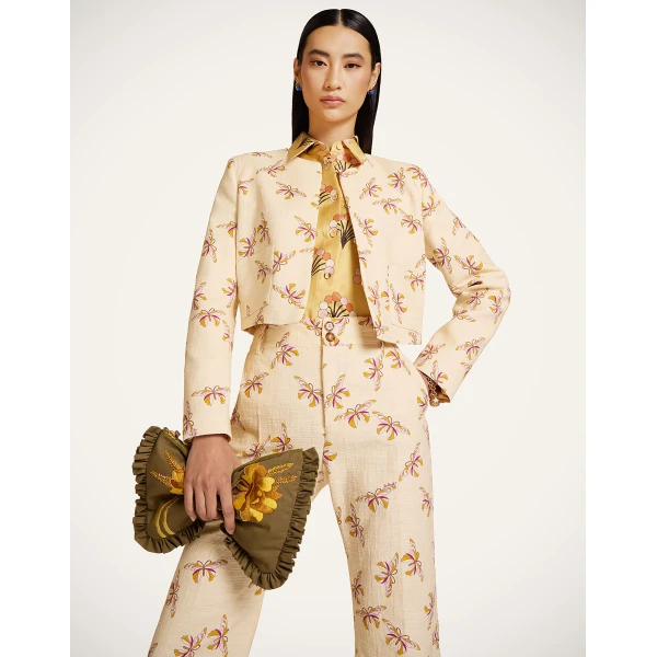 La DoubleJ Bijoux Jacket in Farfalla Buttercream - Jackets - Milanese Maximalist Fashion at Luxury Shoes 