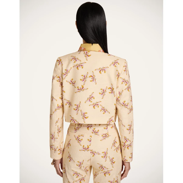 La DoubleJ Bijoux Jacket in Farfalla Buttercream - Jackets - Milanese Maximalist Fashion at Luxury Shoes 