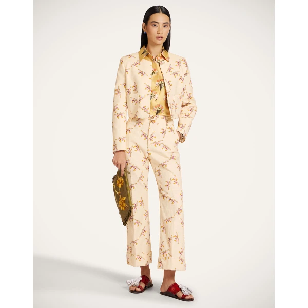 La DoubleJ Bijoux Jacket in Farfalla Buttercream - Jackets - Milanese Maximalist Fashion at Luxury Shoes 