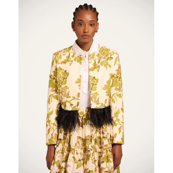 La DoubleJ Bijoux Jacket in Oasis Green - Jackets - Milanese Maximalist Fashion at Luxury Shoes 