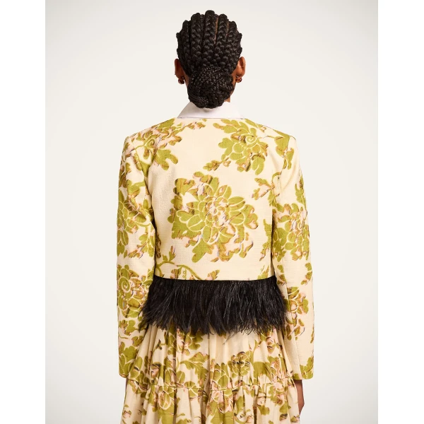 La DoubleJ Bijoux Jacket in Oasis Green - Jackets - Milanese Maximalist Fashion at Luxury Shoes 