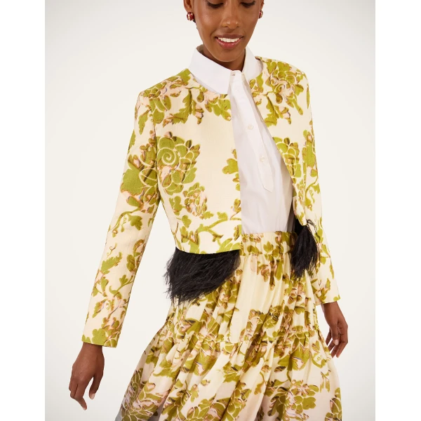 La DoubleJ Bijoux Jacket in Oasis Green - Jackets - Milanese Maximalist Fashion at Luxury Shoes 