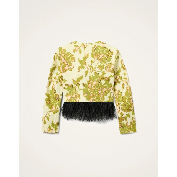 La DoubleJ Bijoux Jacket in Oasis Green - Jackets - Milanese Maximalist Fashion at Luxury Shoes 