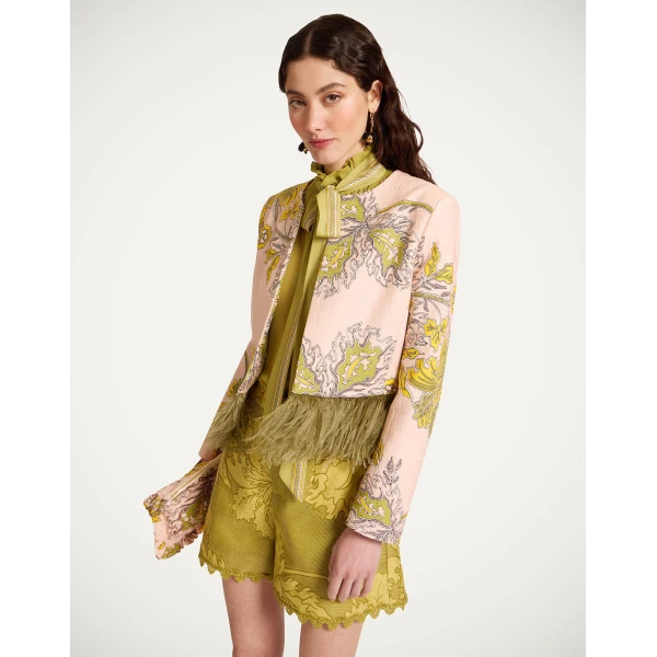 La DoubleJ Bijoux Jacket in Swathe Pink - Jackets - Milanese Maximalist Fashion at Luxury Shoes 