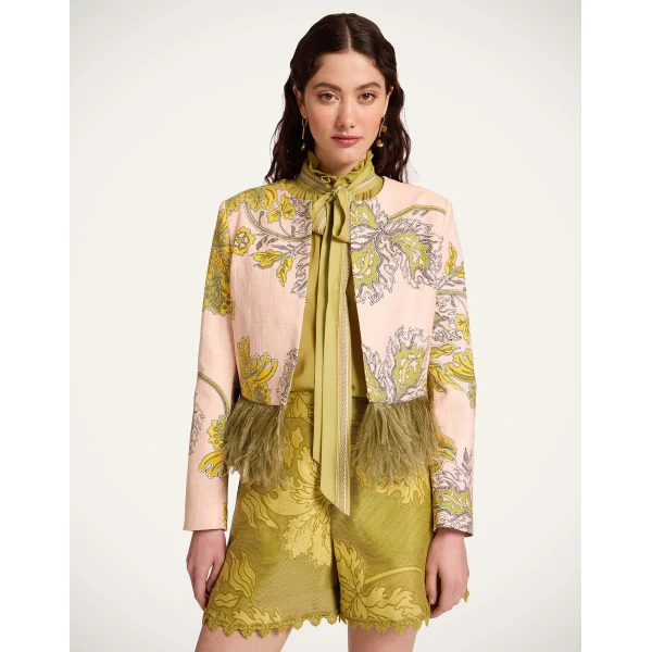 La DoubleJ Bijoux Jacket in Swathe Pink - Jackets - Milanese Maximalist Fashion at Luxury Shoes 
