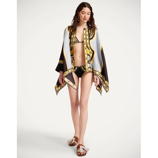 La DoubleJ Bikini Bottom in Sanctuary Placée Black - Beachwear - Milanese Maximalist Fashion at Luxury Shoes 