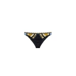 La DoubleJ Bikini Bottom in Sanctuary Placée Black - Beachwear - Milanese Maximalist Fashion at Luxury Shoes 