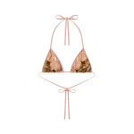 La DoubleJ Bikini Top in Cocoon Placée Pink - Beachwear - Milanese Maximalist Fashion at Luxury Shoes 