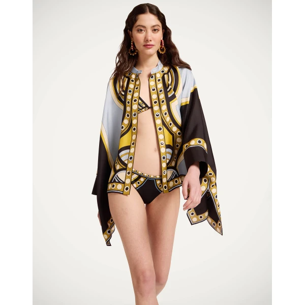 La DoubleJ Bikini Top in Sanctuary Placée Black - Beachwear - Milanese Maximalist Fashion at Luxury Shoes 