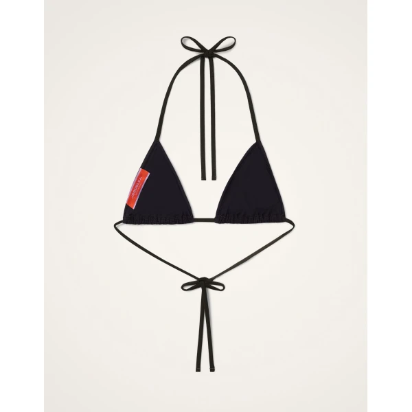 La DoubleJ Bikini Top in Sanctuary Placée Black - Beachwear - Milanese Maximalist Fashion at Luxury Shoes 