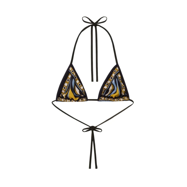 La DoubleJ Bikini Top in Sanctuary Placée Black - Beachwear - Milanese Maximalist Fashion at Luxury Shoes 