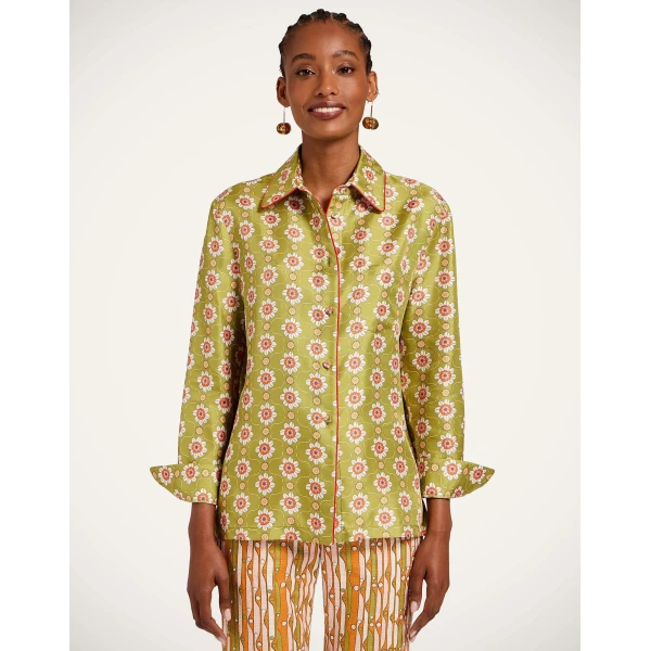 La DoubleJ Boy Shirt in Ambrosia Green - Tops - Milanese Maximalist Fashion at Luxury Shoes 