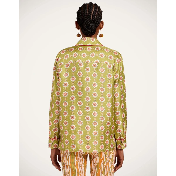 La DoubleJ Boy Shirt in Ambrosia Green - Tops - Milanese Maximalist Fashion at Luxury Shoes 