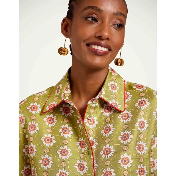 La DoubleJ Boy Shirt in Ambrosia Green - Tops - Milanese Maximalist Fashion at Luxury Shoes 