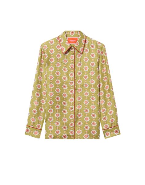 La DoubleJ Boy Shirt in Ambrosia Green - Tops - Milanese Maximalist Fashion at Luxury Shoes 