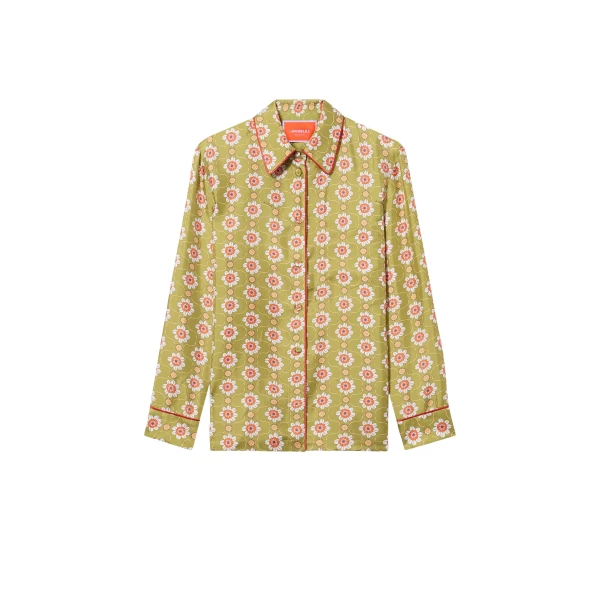 La DoubleJ Boy Shirt in Ambrosia Green - Tops - Milanese Maximalist Fashion at Luxury Shoes 