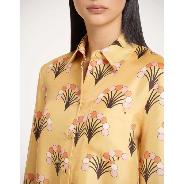 La DoubleJ Boy Shirt in Florette Yellow - Tops - Milanese Maximalist Fashion at Luxury Shoes 