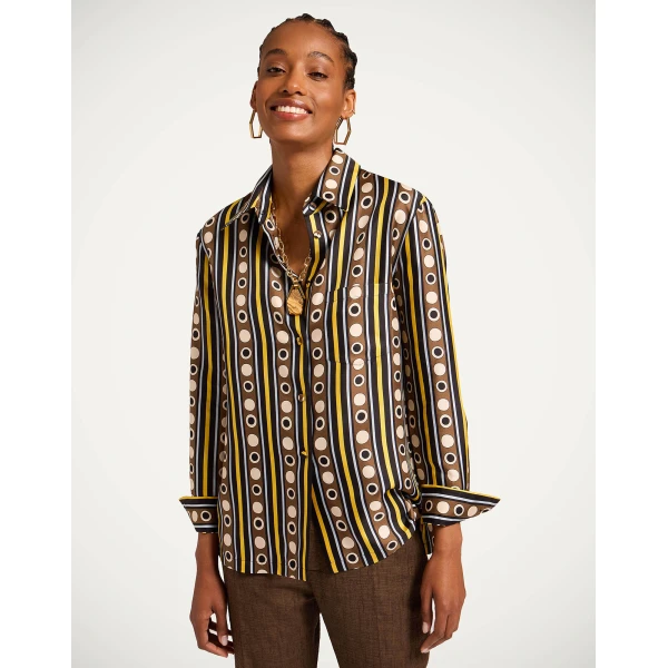 La DoubleJ Boy Shirt in Sanctuary Brown - Tops - Milanese Maximalist Fashion at Luxury Shoes 
