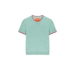 La DoubleJ Busy-Bee Tee in Solid Turquoise - Knitwear - Milanese Maximalist Fashion at Luxury Shoes 