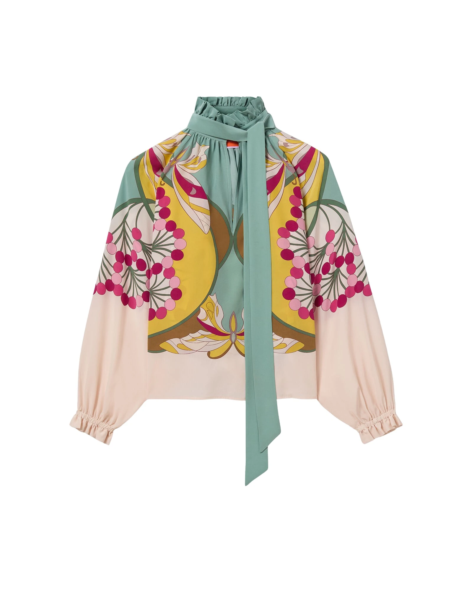 La-DoubleJ-Cerere-Blouse-in-Florette-Placee-Fuchsia68401_nobg La DoubleJ Cerere Blouse in Florette Placée Fuchsia - Tops - Milanese Maximalist Fashion at Luxury Shoes