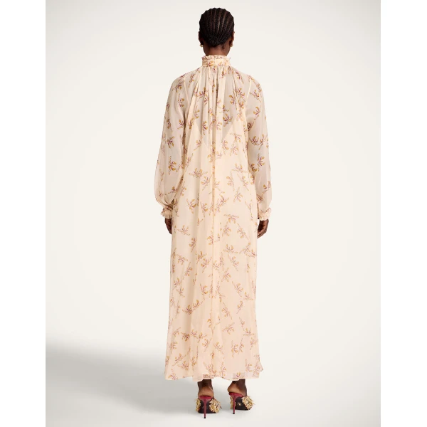 La DoubleJ Cerere Dress in Farfalla Buttercream - Dresses - Milanese Maximalist Fashion at Luxury Shoes 