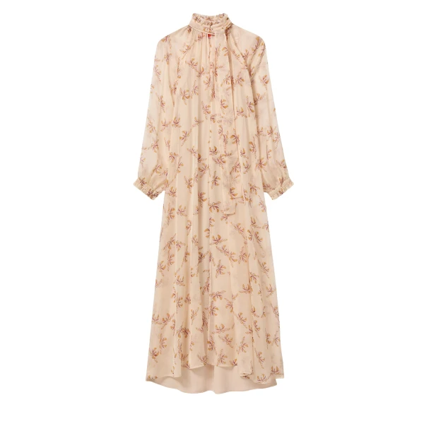 La DoubleJ Cerere Dress in Farfalla Buttercream - Dresses - Milanese Maximalist Fashion at Luxury Shoes 