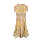 La DoubleJ Cherie Scarf Dress in Tulip Placée Pale Pink - Dresses - Milanese Maximalist Fashion at Luxury Shoes 
