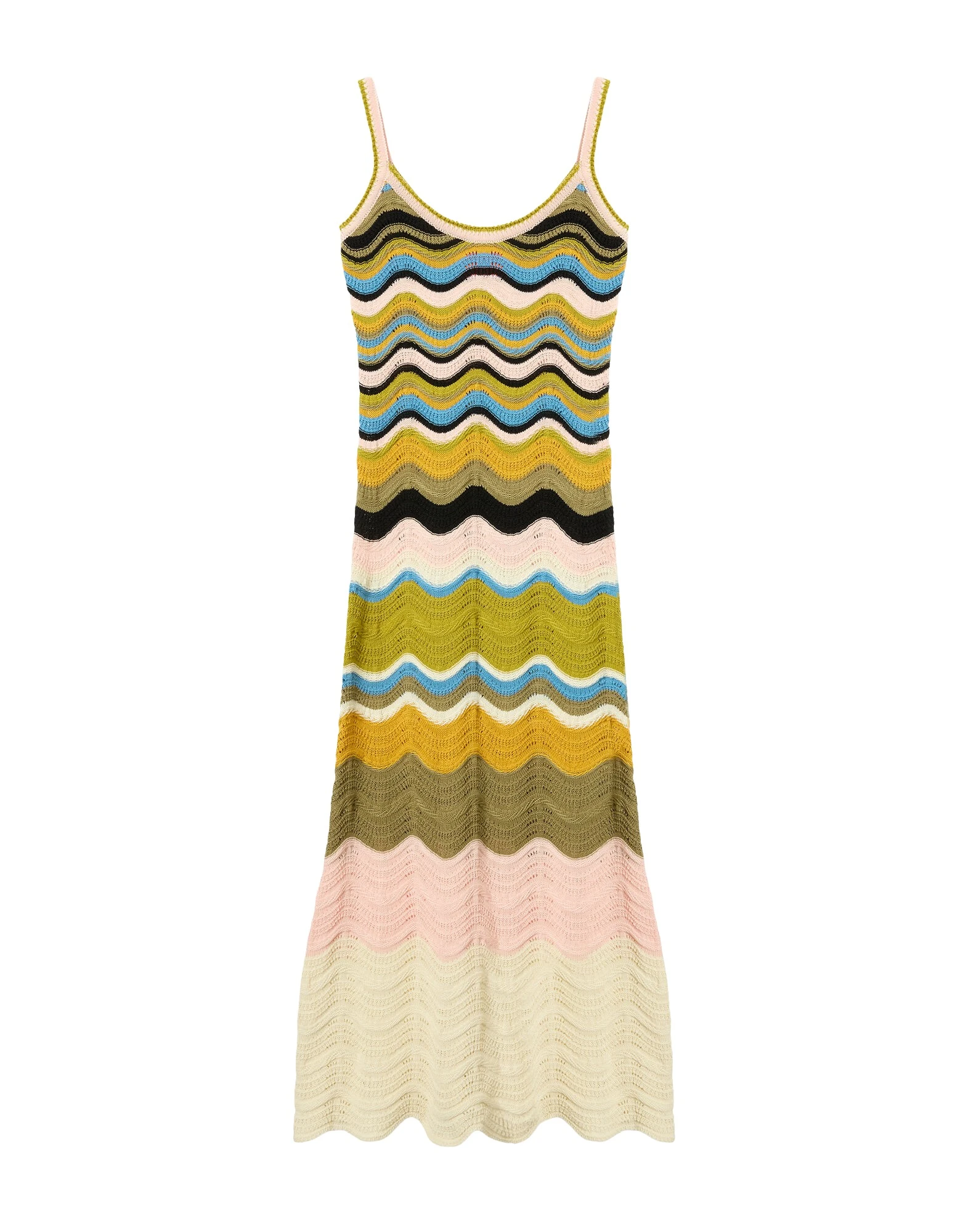 La-DoubleJ-Chevron-Sundress-in-Multicolor-Geen-Pink94231_nobg La DoubleJ Chevron Sundress in Multicolor Geen & Pink - Dresses - Milanese Maximalist Fashion at Luxury Shoes