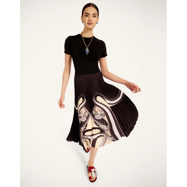 La DoubleJ Chignon Dress in Ambrosia Placée Black - Dresses - Milanese Maximalist Fashion at Luxury Shoes 
