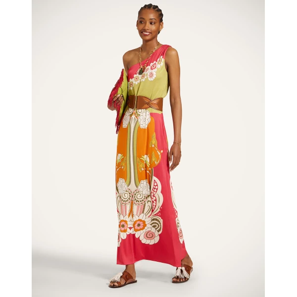 La DoubleJ Clingy Roy Dress in Ambrosia Placée Orange - Dresses - Milanese Maximalist Fashion at Luxury Shoes 