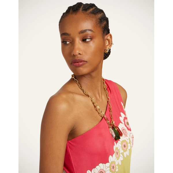 La DoubleJ Clingy Roy Dress in Ambrosia Placée Orange - Dresses - Milanese Maximalist Fashion at Luxury Shoes 