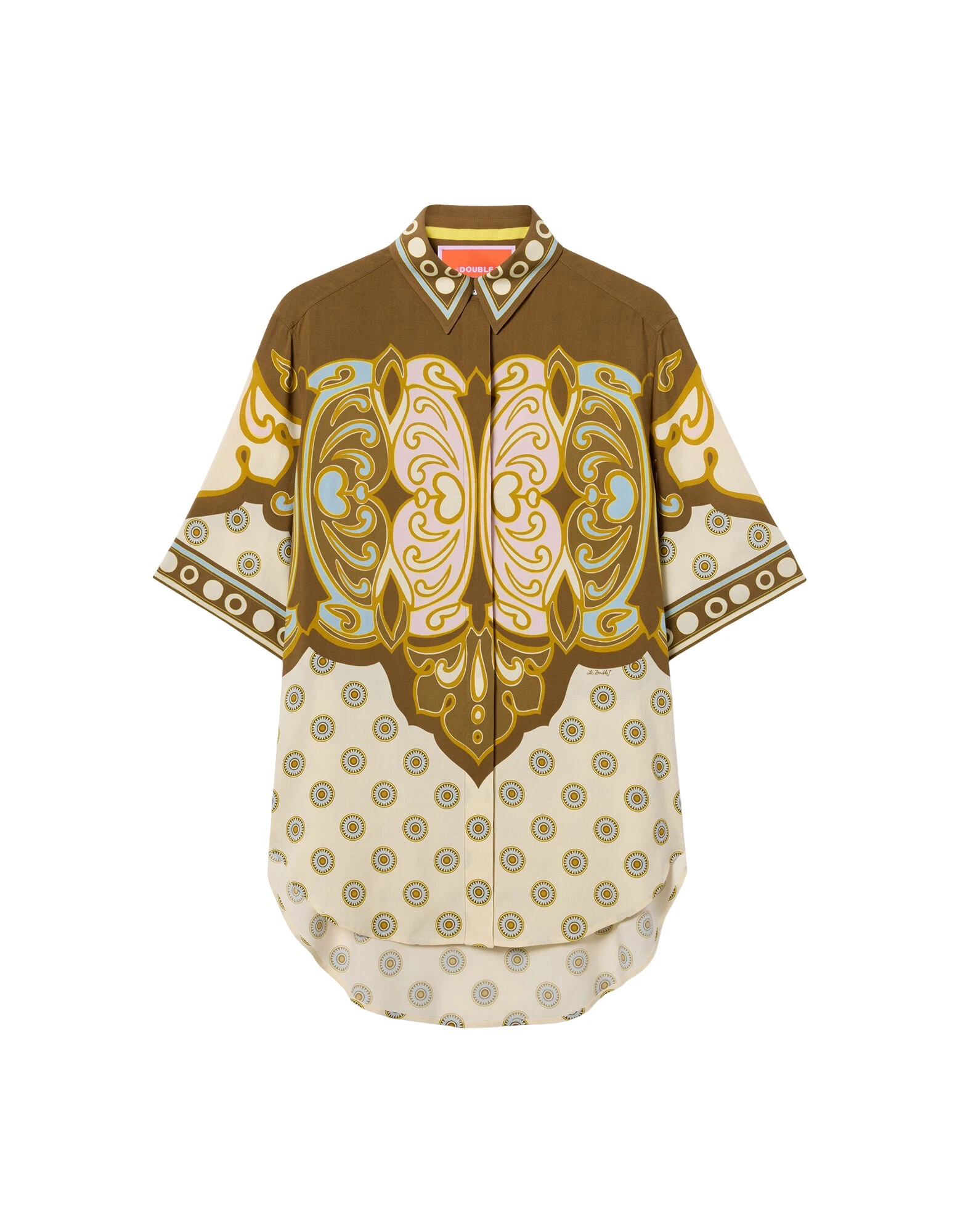 La-DoubleJ-Club-Shirt-in-Cocoon-Placee-Brown85330_nobg La DoubleJ Club Shirt in Cocoon Placée Brown - Tops - Milanese Maximalist Fashion at Luxury Shoes