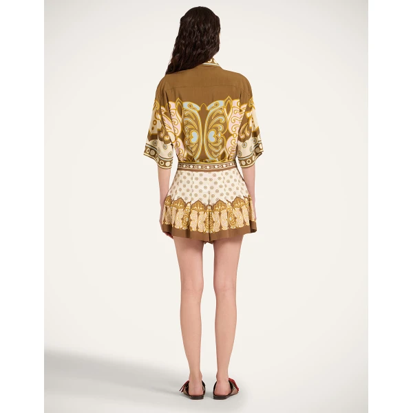 La DoubleJ Club Skort in Cocoon Placée Brown - Shorts - Milanese Maximalist Fashion at Luxury Shoes 