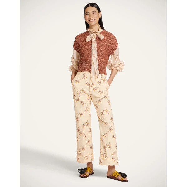 La DoubleJ Duchess Gilet in Solid Orange - Knitwear - Milanese Maximalist Fashion at Luxury Shoes 