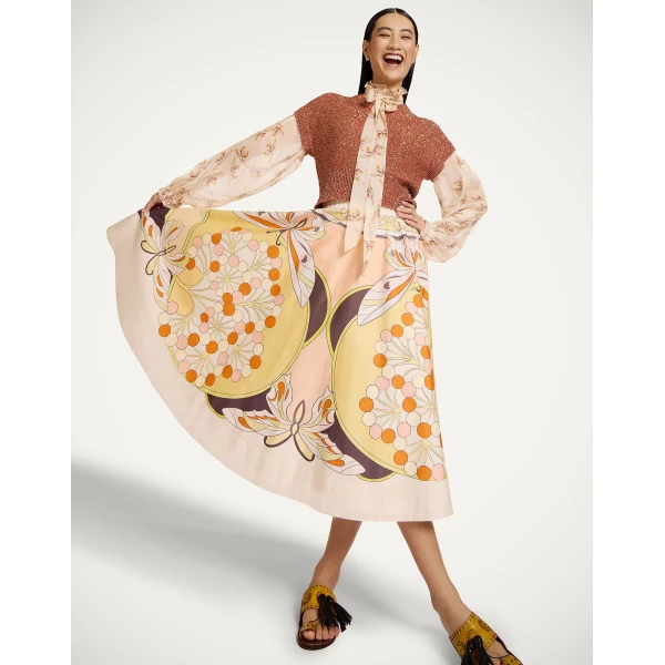 La DoubleJ Duchess Gilet in Solid Orange - Knitwear - Milanese Maximalist Fashion at Luxury Shoes 