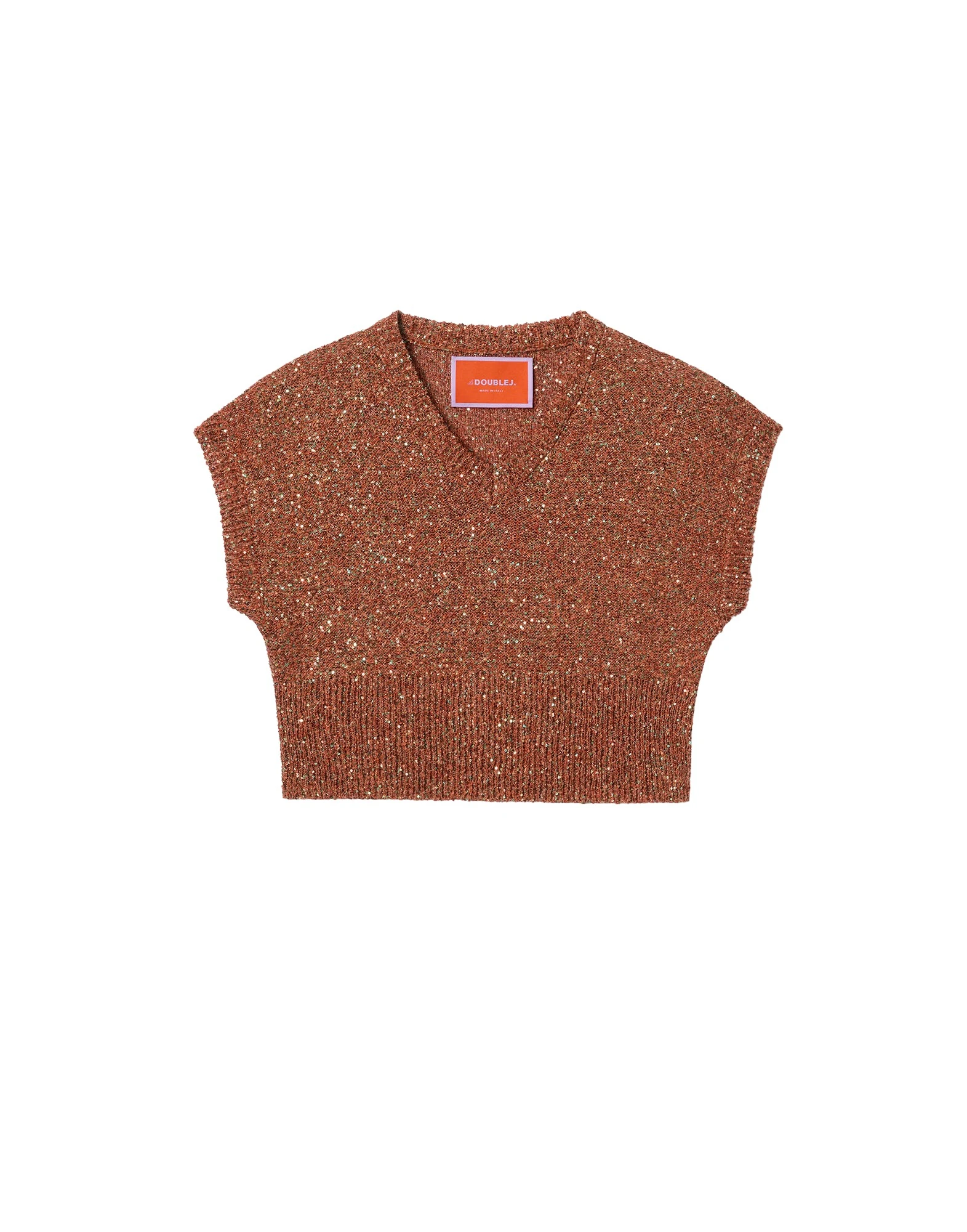 La-DoubleJ-Duchess-Gilet-in-Solid-Orange33603_nobg La DoubleJ Duchess Gilet in Solid Orange - Knitwear - Milanese Maximalist Fashion at Luxury Shoes