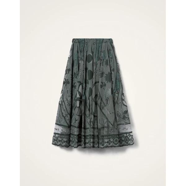 La DoubleJ Duchess Skirt in Solid Emerald - Skirts - Milanese Maximalist Fashion at Luxury Shoes 