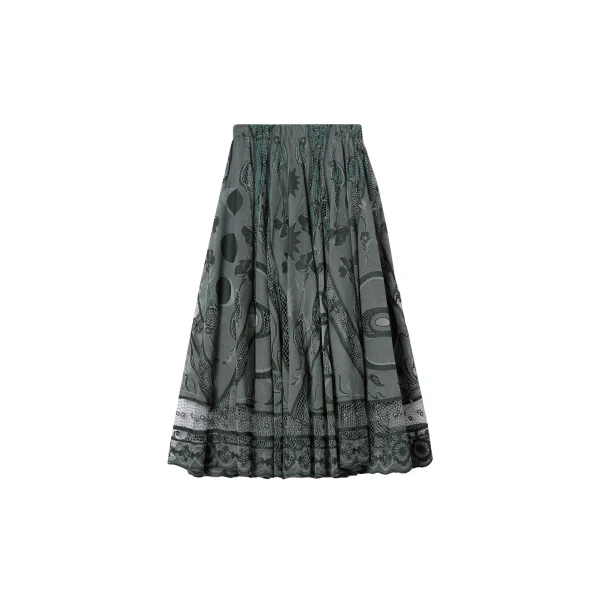 La DoubleJ Duchess Skirt in Solid Emerald - Skirts - Milanese Maximalist Fashion at Luxury Shoes 
