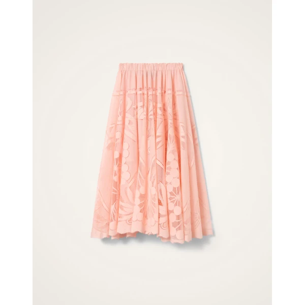 La DoubleJ Duchess Skirt in Solid Pale Pink - Skirts - Milanese Maximalist Fashion at Luxury Shoes 