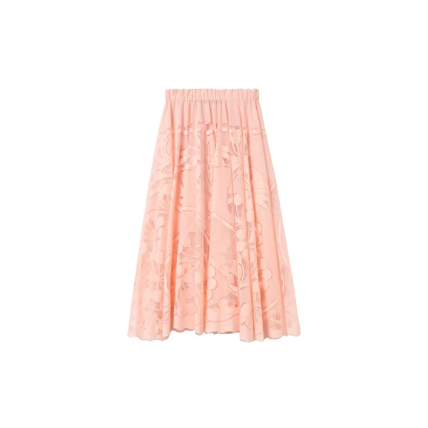 La DoubleJ Duchess Skirt in Solid Pale Pink - Skirts - Milanese Maximalist Fashion at Luxury Shoes 