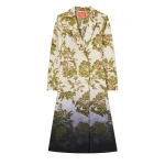 La DoubleJ Duster Coat in Oasis Ombré Placée Green & Black - Coats - Milanese Maximalist Fashion at Luxury Shoes 