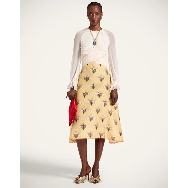 La DoubleJ En Pointe Dress in Florette Yellow - Dresses - Milanese Maximalist Fashion at Luxury Shoes 