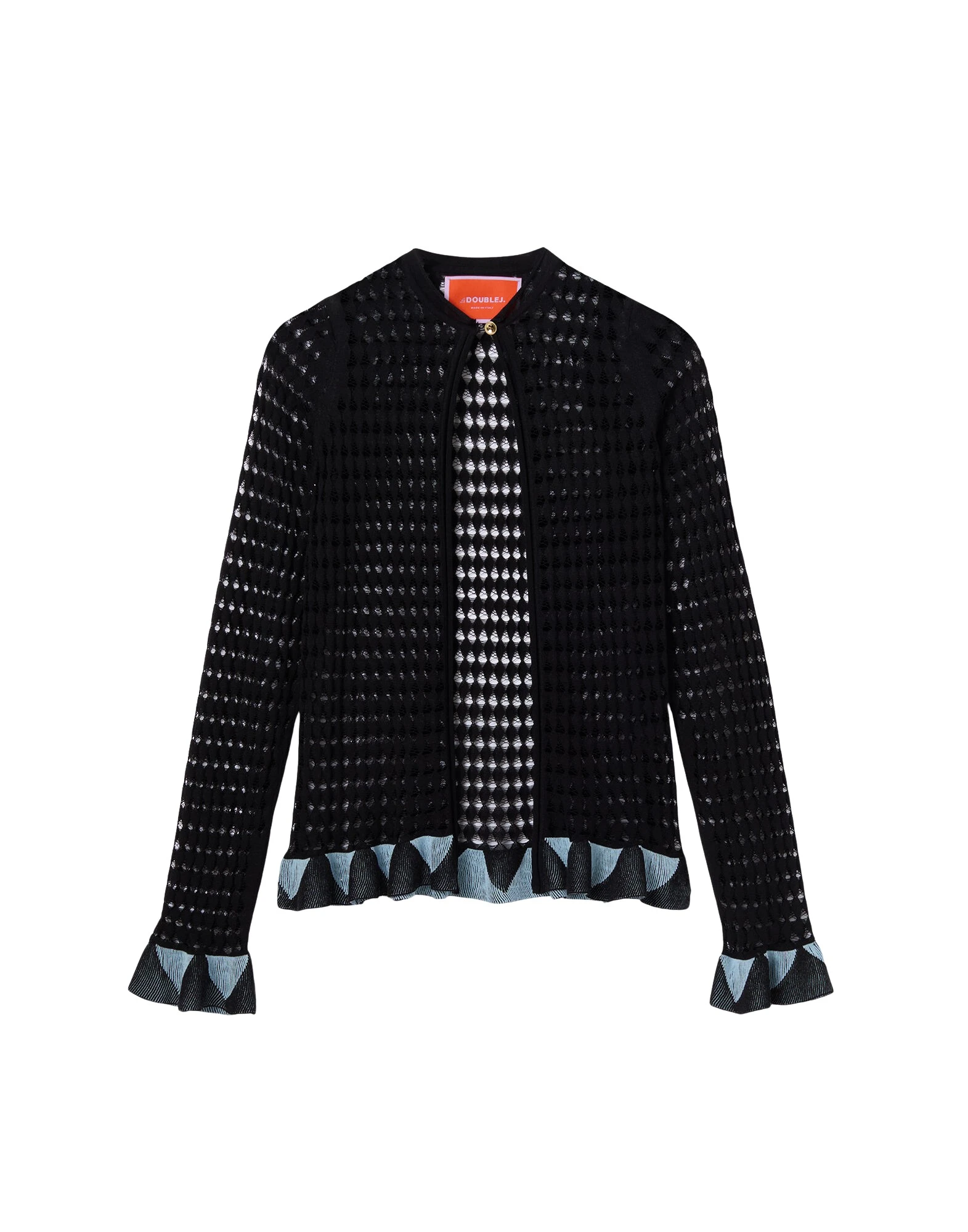 La-DoubleJ-Fiocchetto-Cardigan-in-Solid-Black36031_nobg La DoubleJ Fiocchetto Cardigan in Solid Black - Knitwear - Milanese Maximalist Fashion at Luxury Shoes