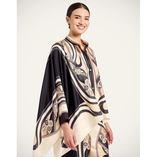 La DoubleJ Foulard Shirt in Ambrosia Placée Pale Pink - Tops - Milanese Maximalist Fashion at Luxury Shoes 