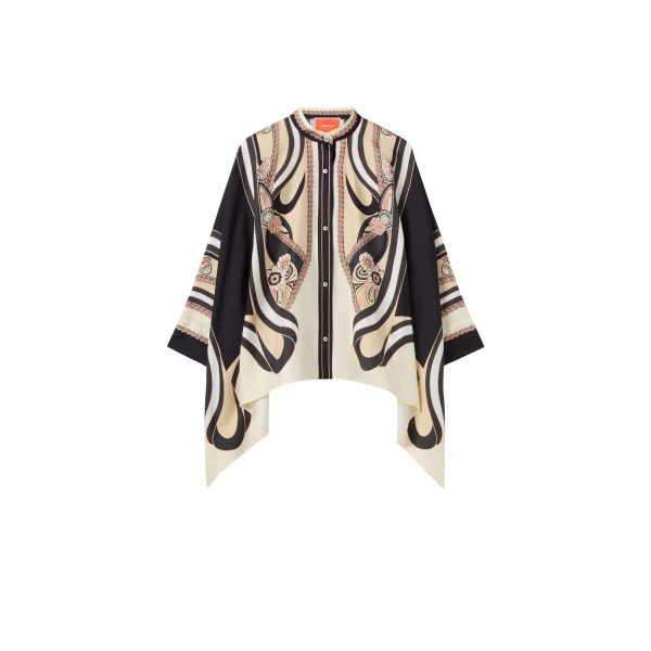 La DoubleJ Foulard Shirt in Ambrosia Placée Pale Pink - Tops - Milanese Maximalist Fashion at Luxury Shoes 