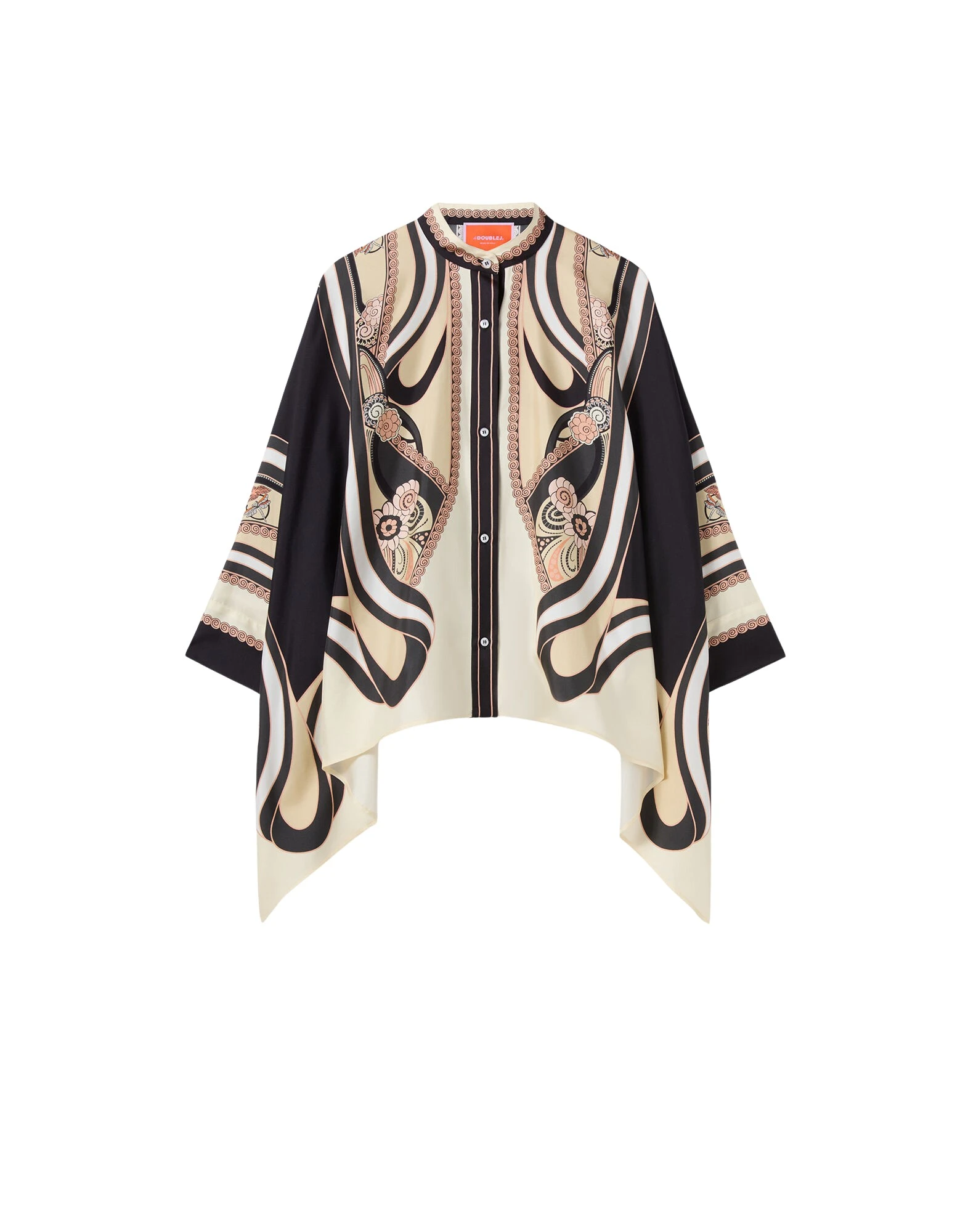 La-DoubleJ-Foulard-Shirt-in-Ambrosia-Placee-Pale-Pink19384_nobg La DoubleJ Foulard Shirt in Ambrosia Placée Pale Pink - Tops - Milanese Maximalist Fashion at Luxury Shoes
