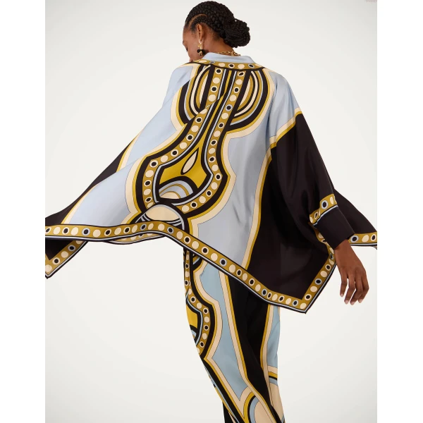 La DoubleJ Foulard Shirt in Sanctuary Placée Light Blue - Tops - Milanese Maximalist Fashion at Luxury Shoes 
