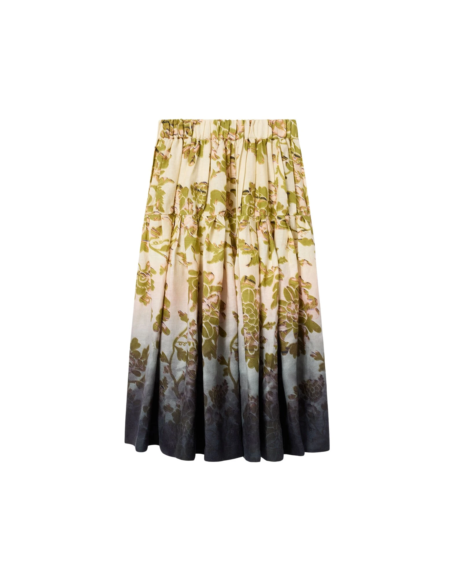 La-DoubleJ-Gala-Skirt-in-Oasis-Ombre-Placee-Green-Black65955_nobg La DoubleJ Gala Skirt in Oasis Ombré Placée Green & Black - Skirts - Milanese Maximalist Fashion at Luxury Shoes